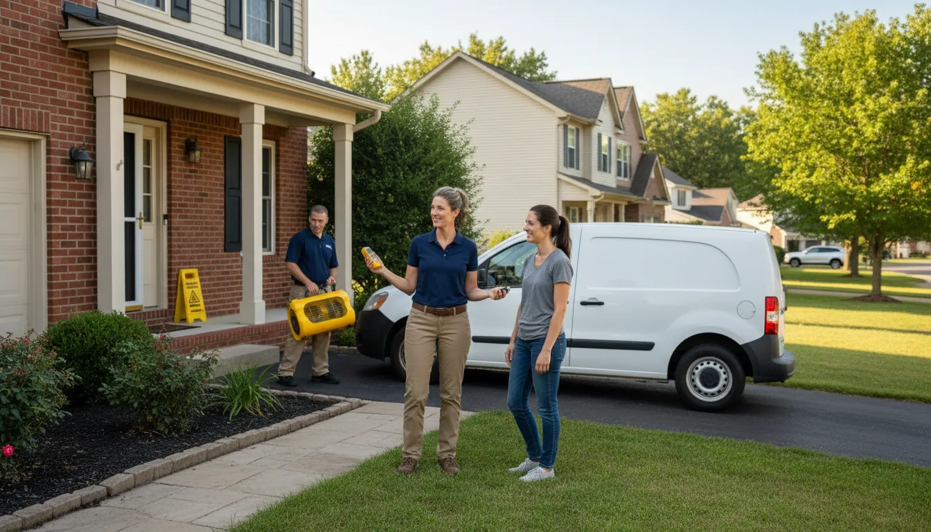 Residential water damage restoration in Archibald, LA